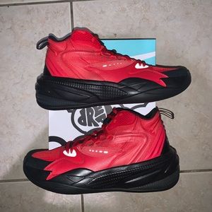 Puma Mid J Cole Dreamer 2 Red Black Youth Size 6.5 Sneaker